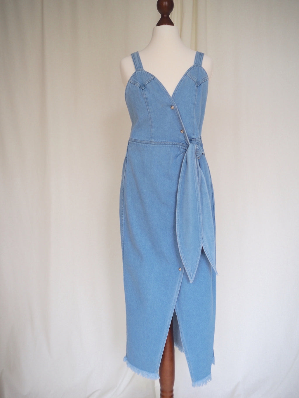 Nanushka Denim Wrap Dress