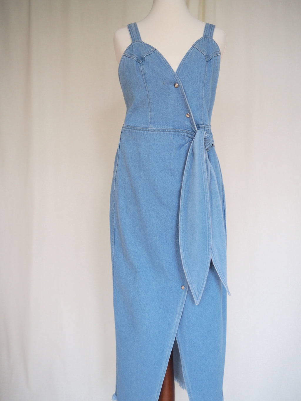 Nanushka Denim Wrap Dress