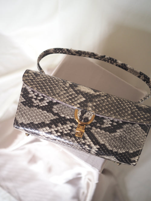 Vintage Snake-Print Bag