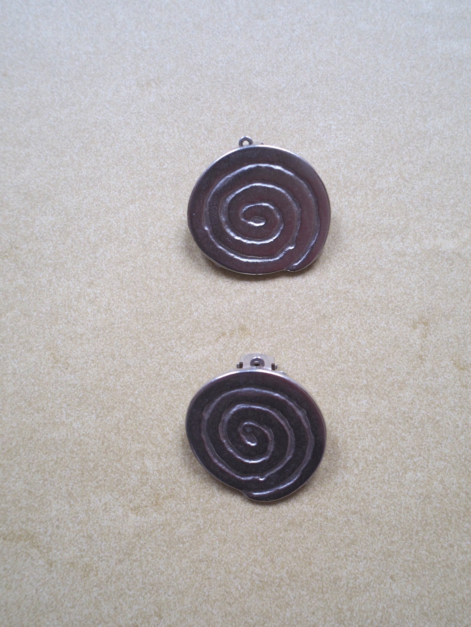 Silver Shell Clip-On Earrings