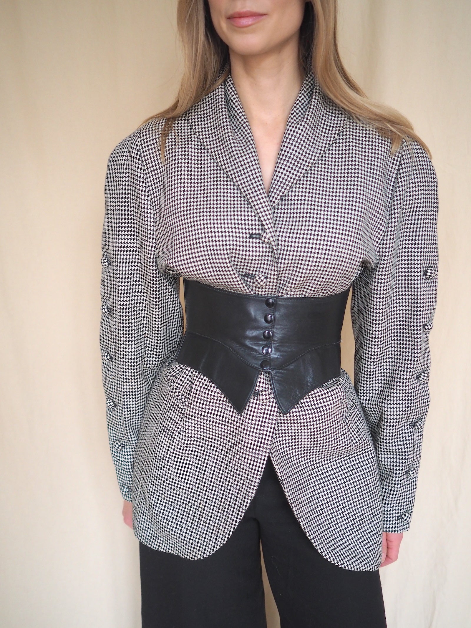 Vintage Houndstooth Blazer