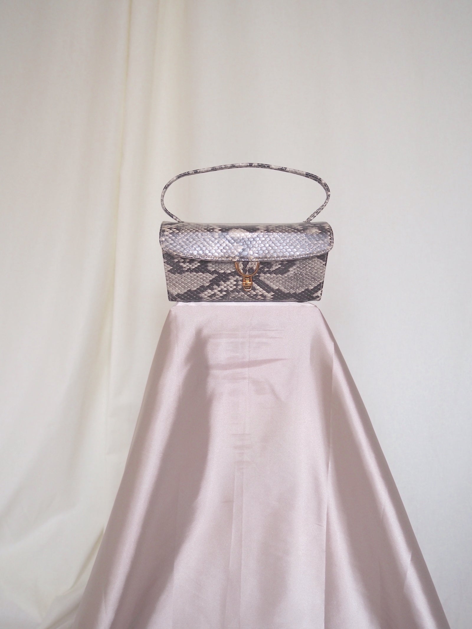 Vintage Snake-Print Bag