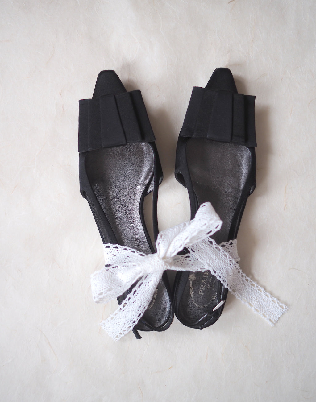 Prada Satin Slingback Flats (37)