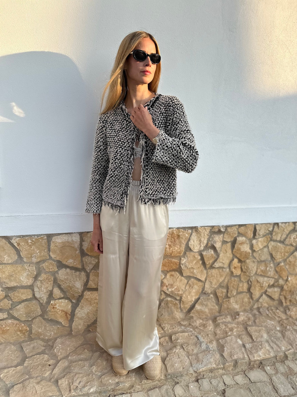 Cotton Fringe Jacket 