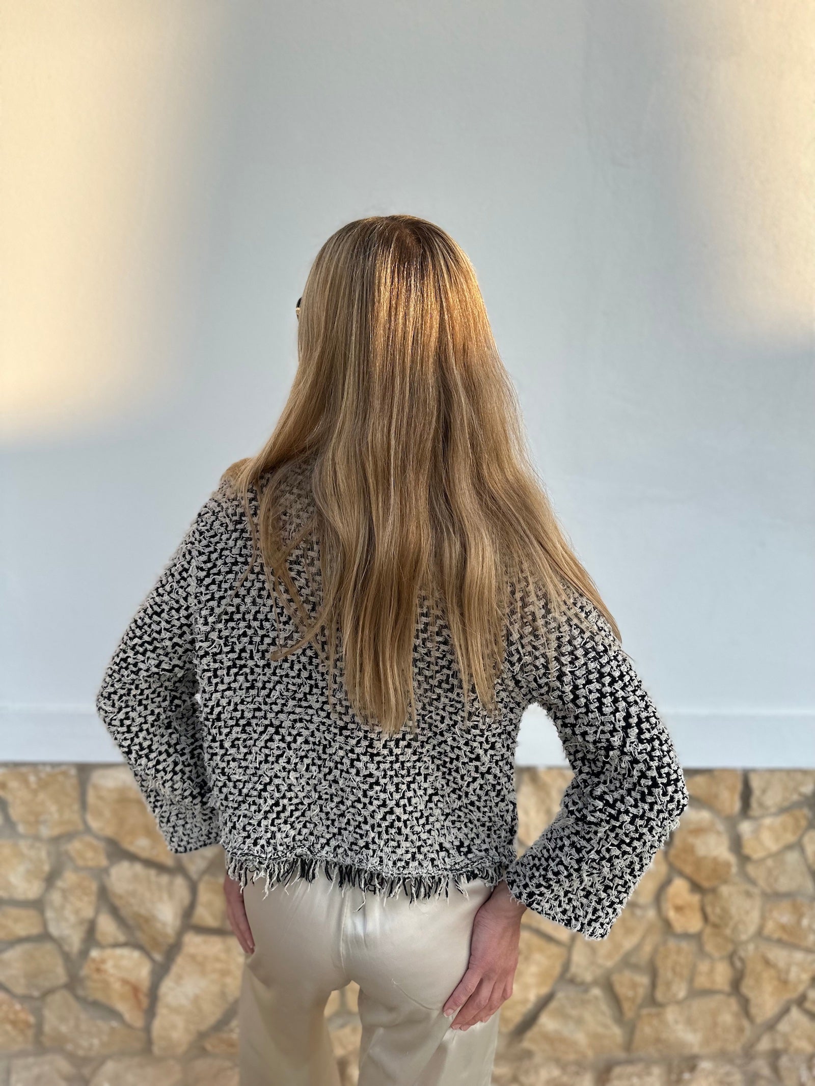 Cotton Fringe Jacket 