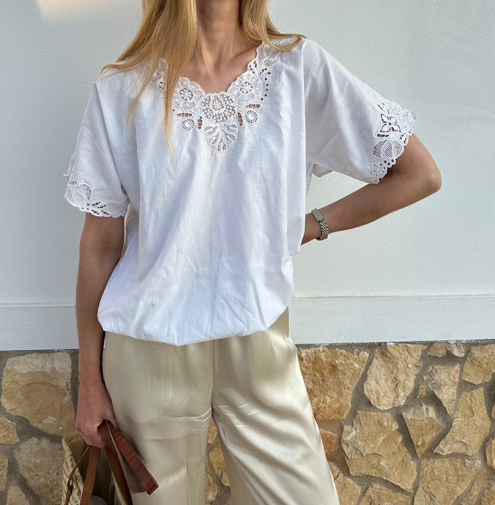 Embellished Cotton Top