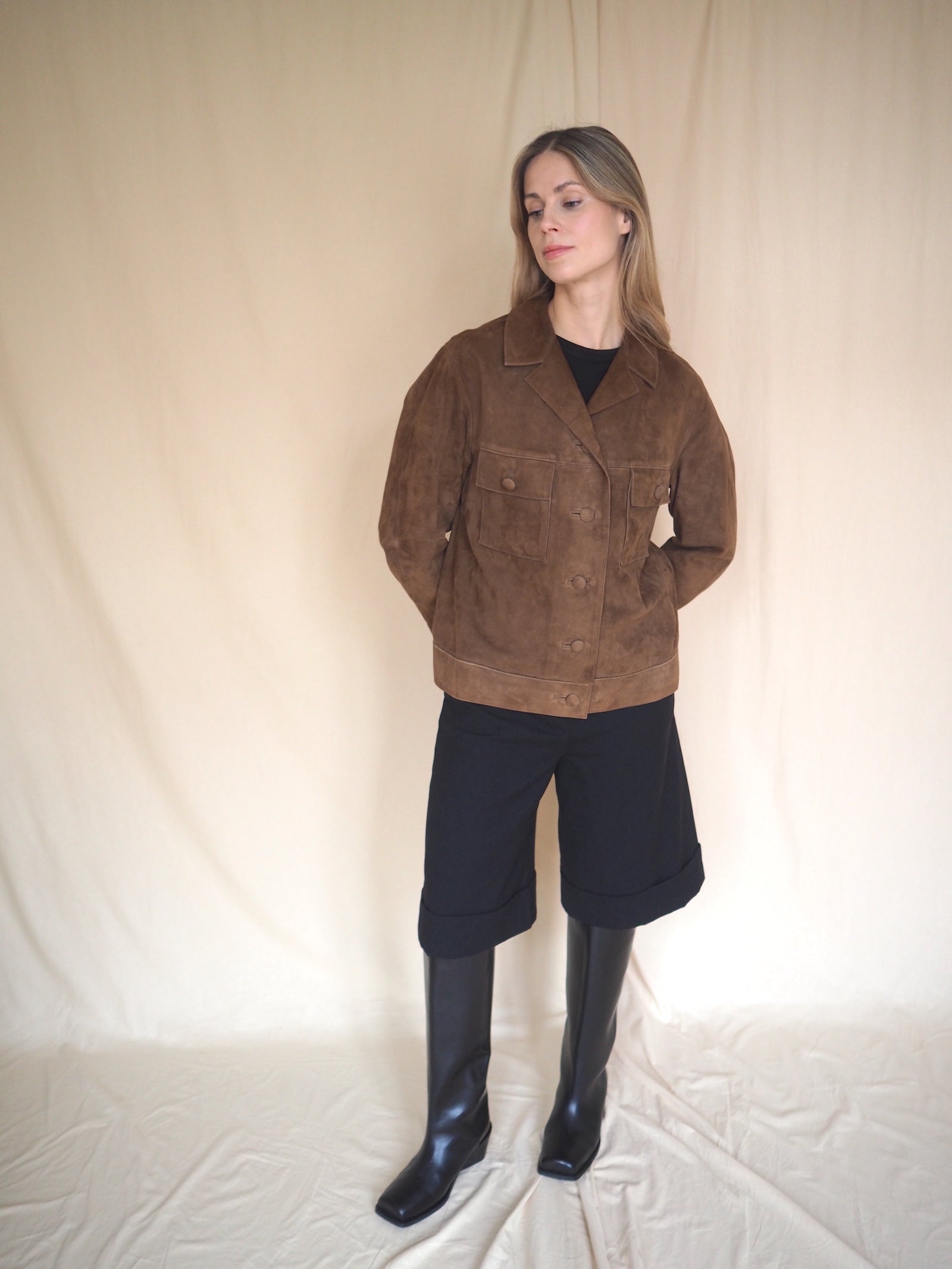 Boxy Suede Jacket