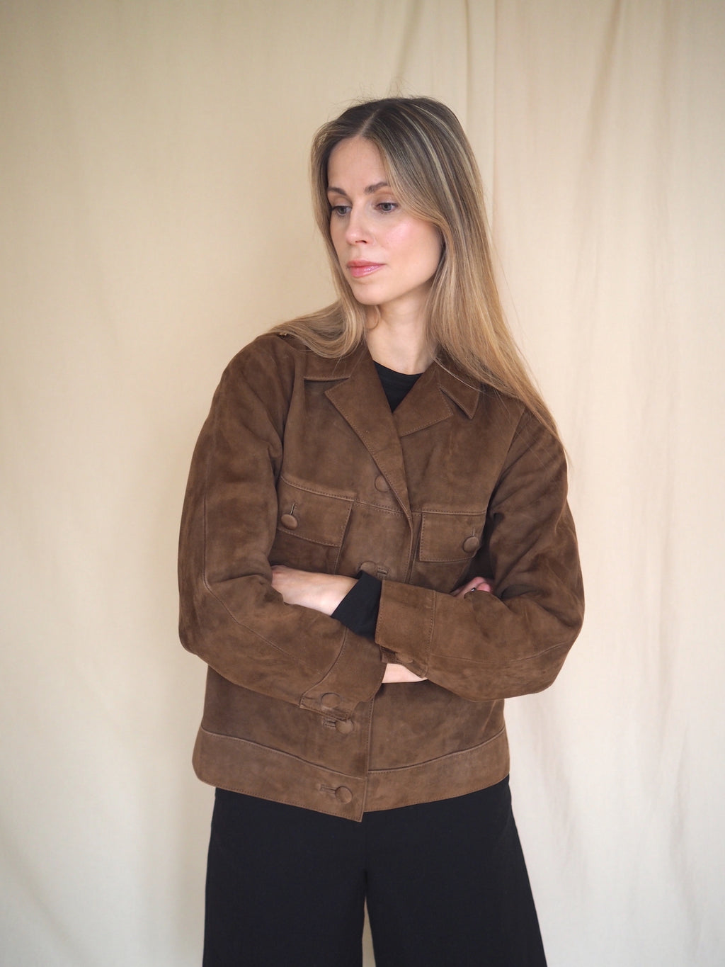 Boxy Suede Jacket