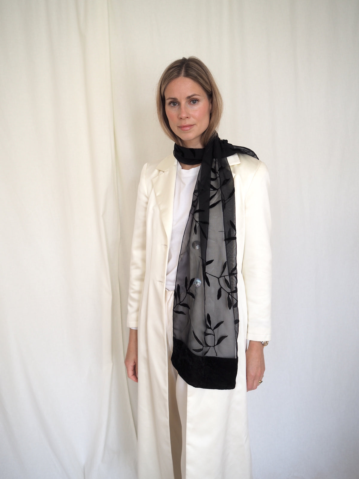 Velvet Flower Scarf