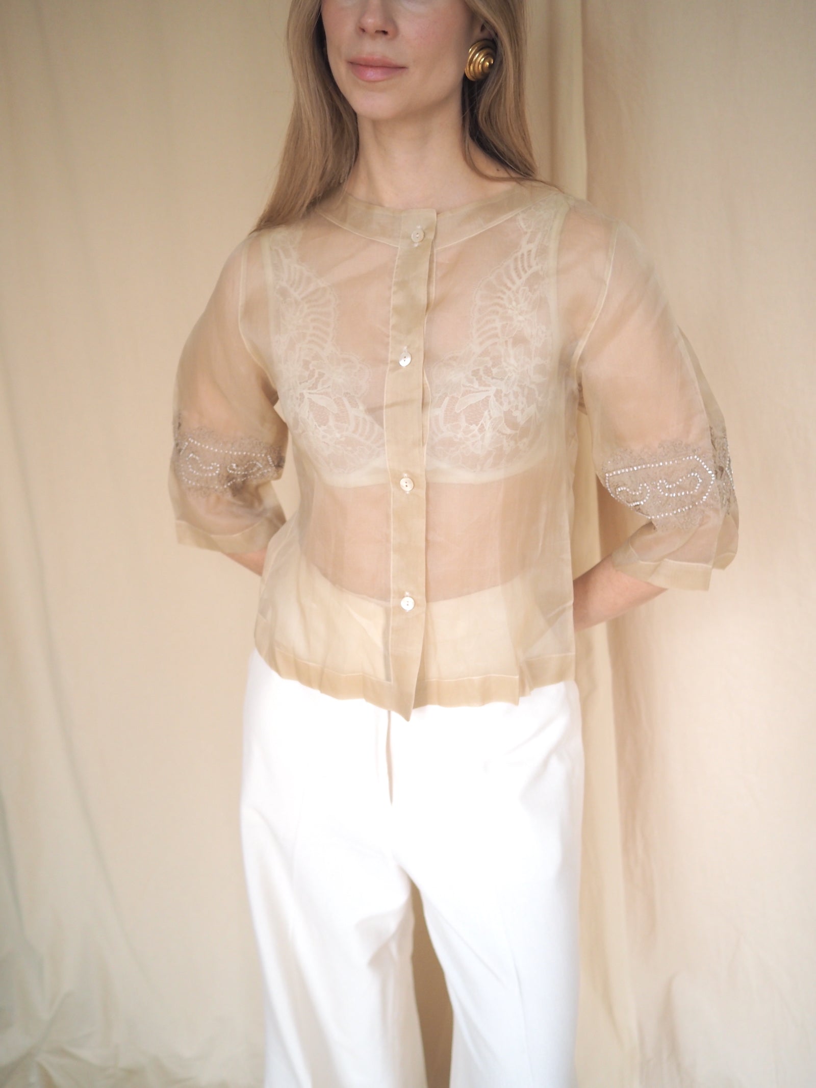 Max Mara Silk-Organza Shirt