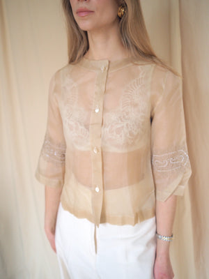 Max Mara Silk-Organza Shirt