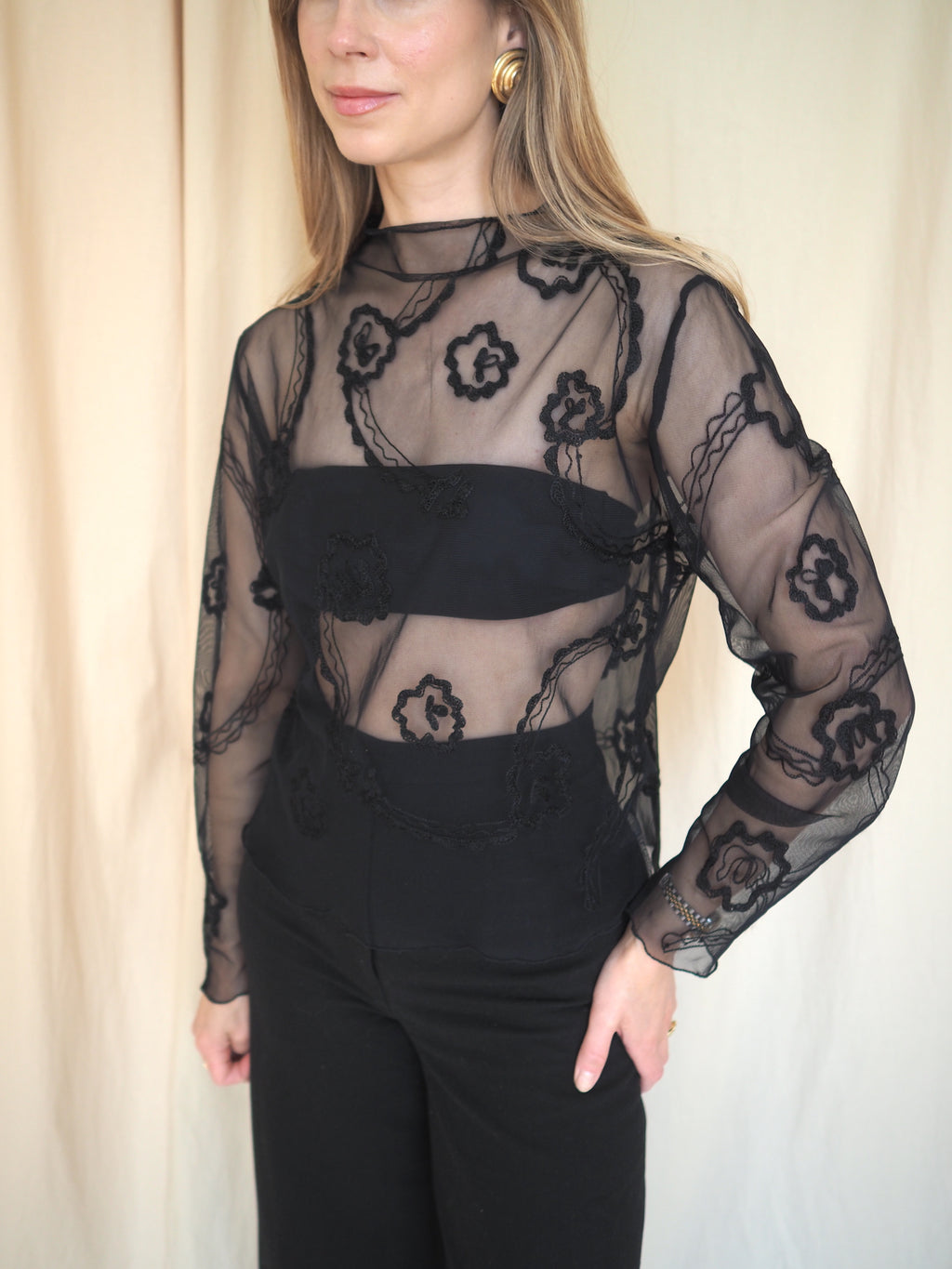 Mesh Flower Top
