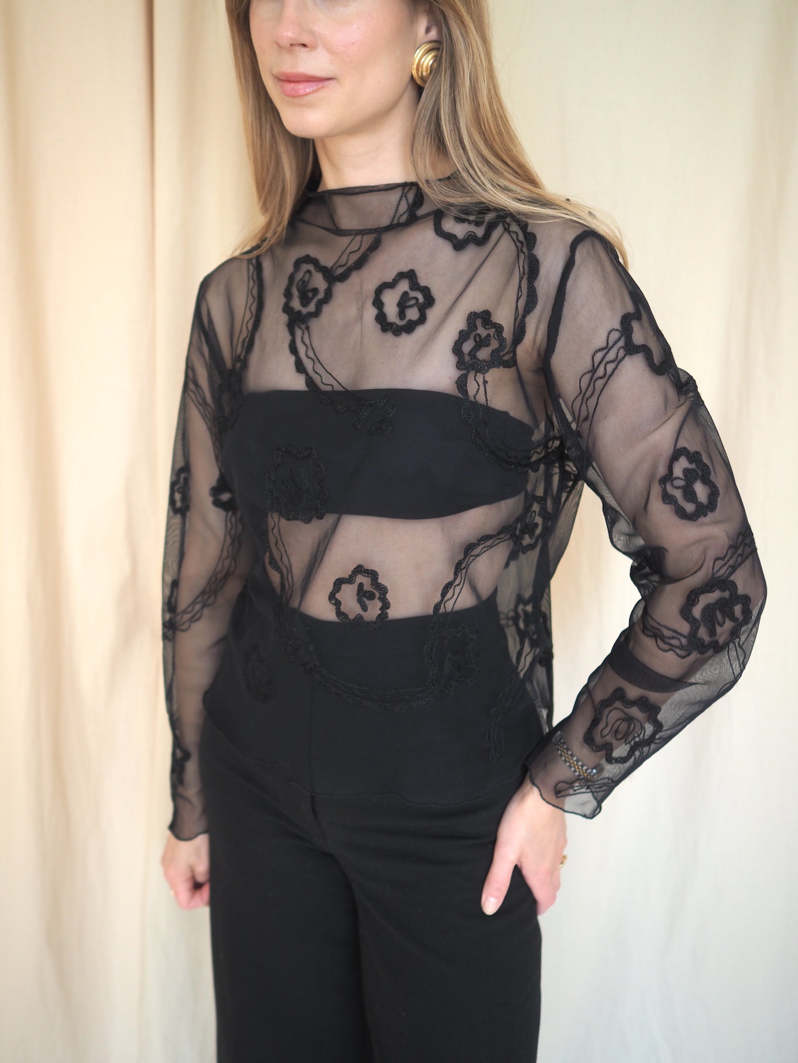Mesh Flower Top