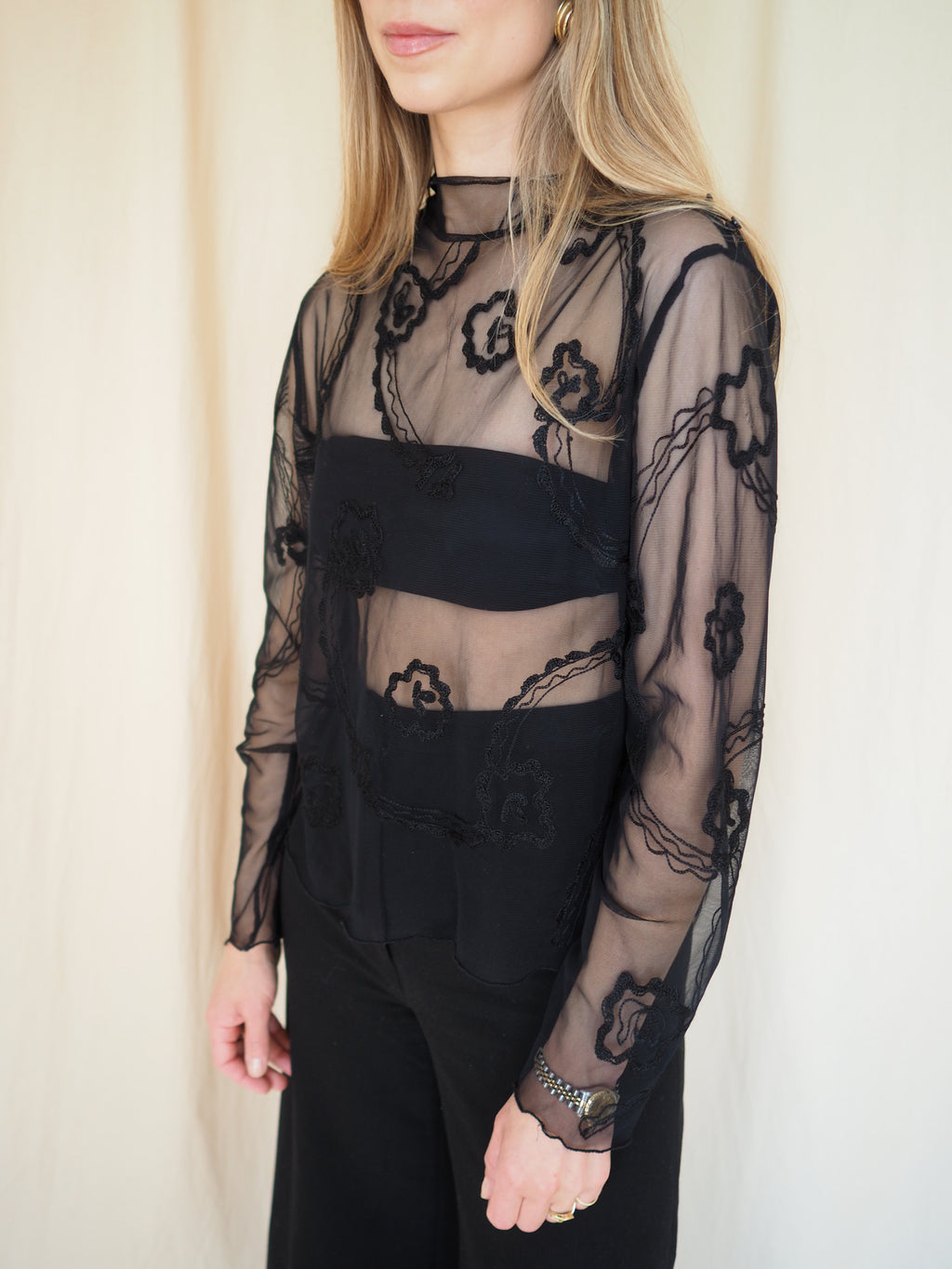 Mesh Flower Top
