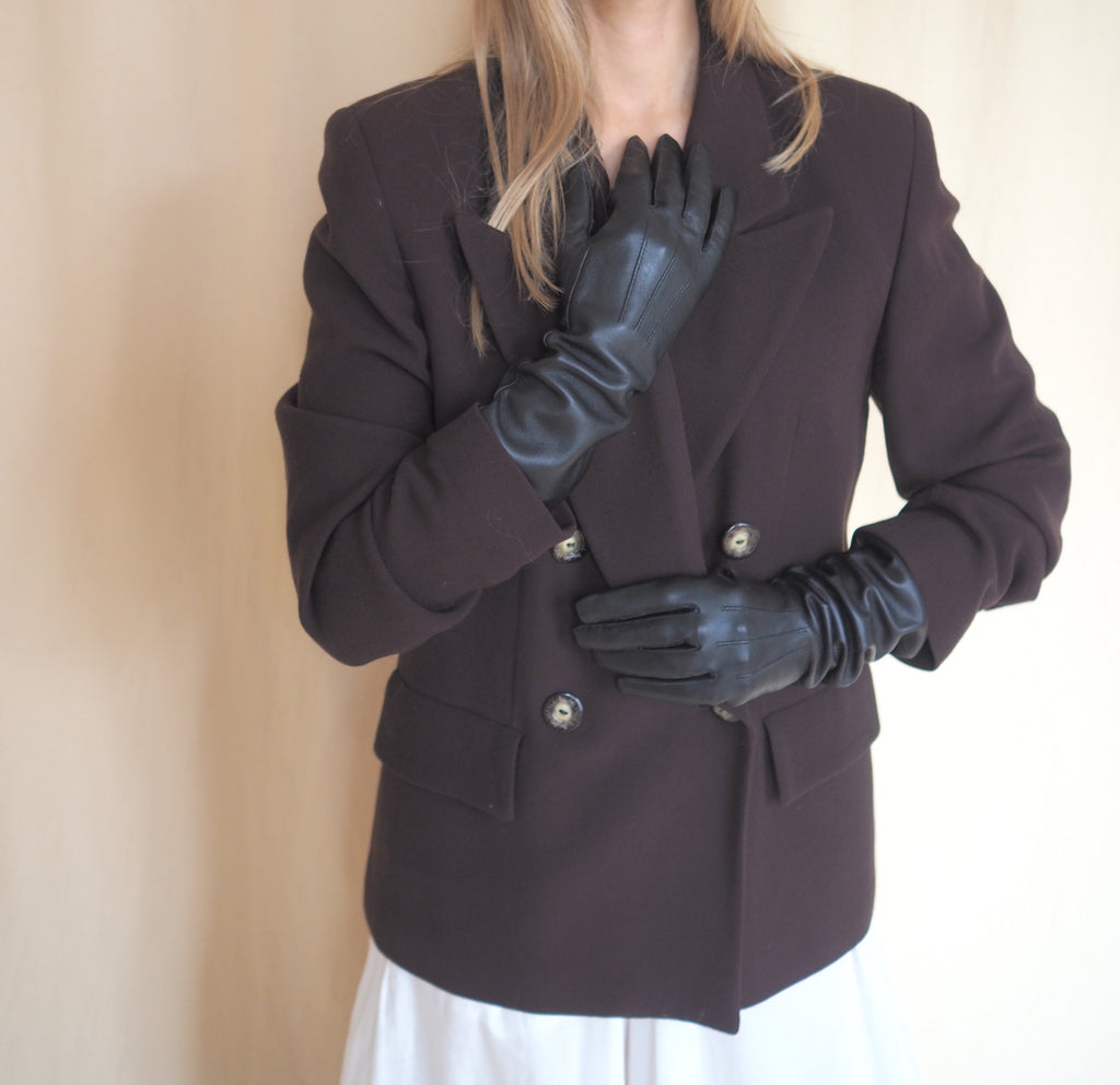 Long Leather Gloves