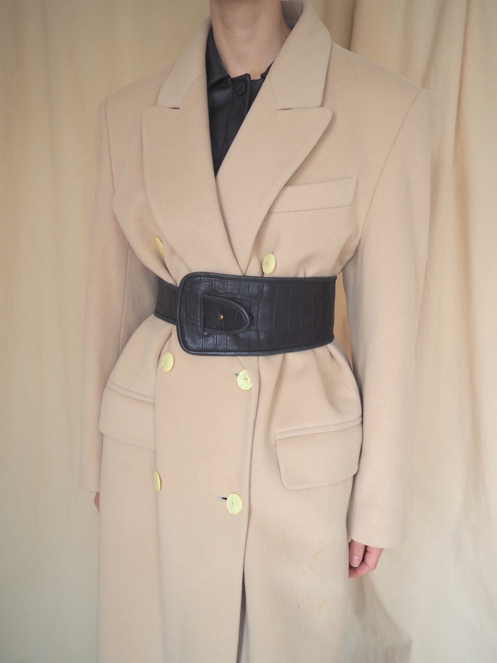 Croc Embossed Vintage Belt