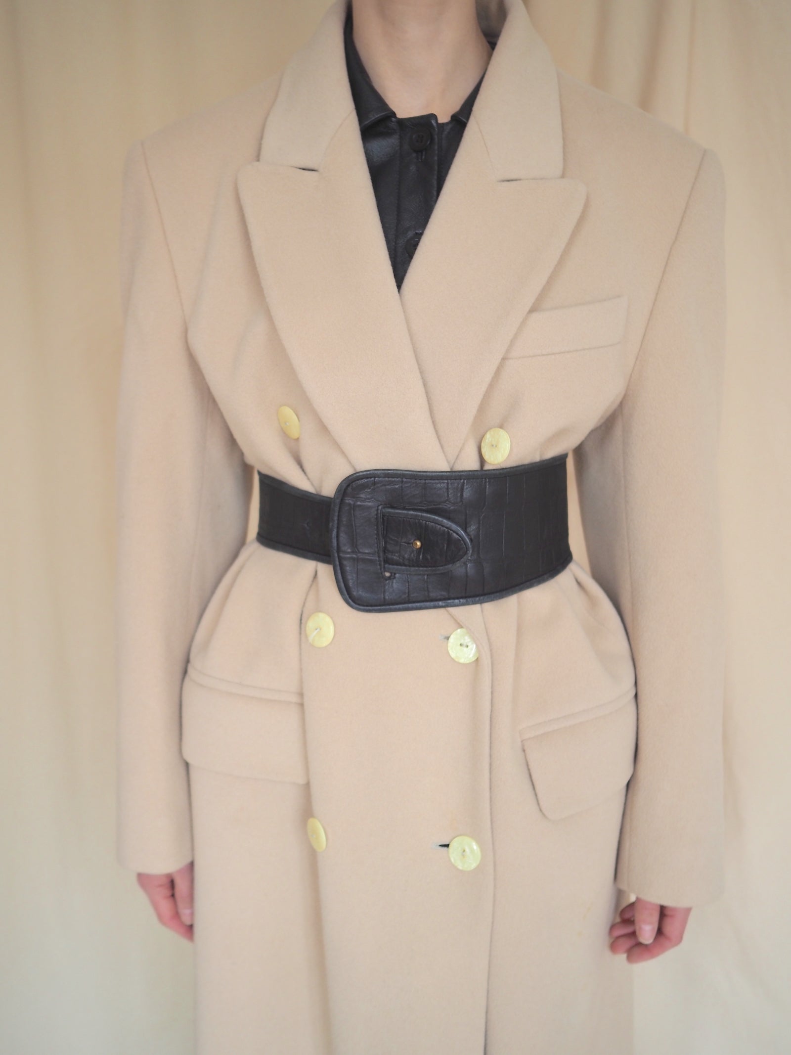 Croc Embossed Vintage Belt