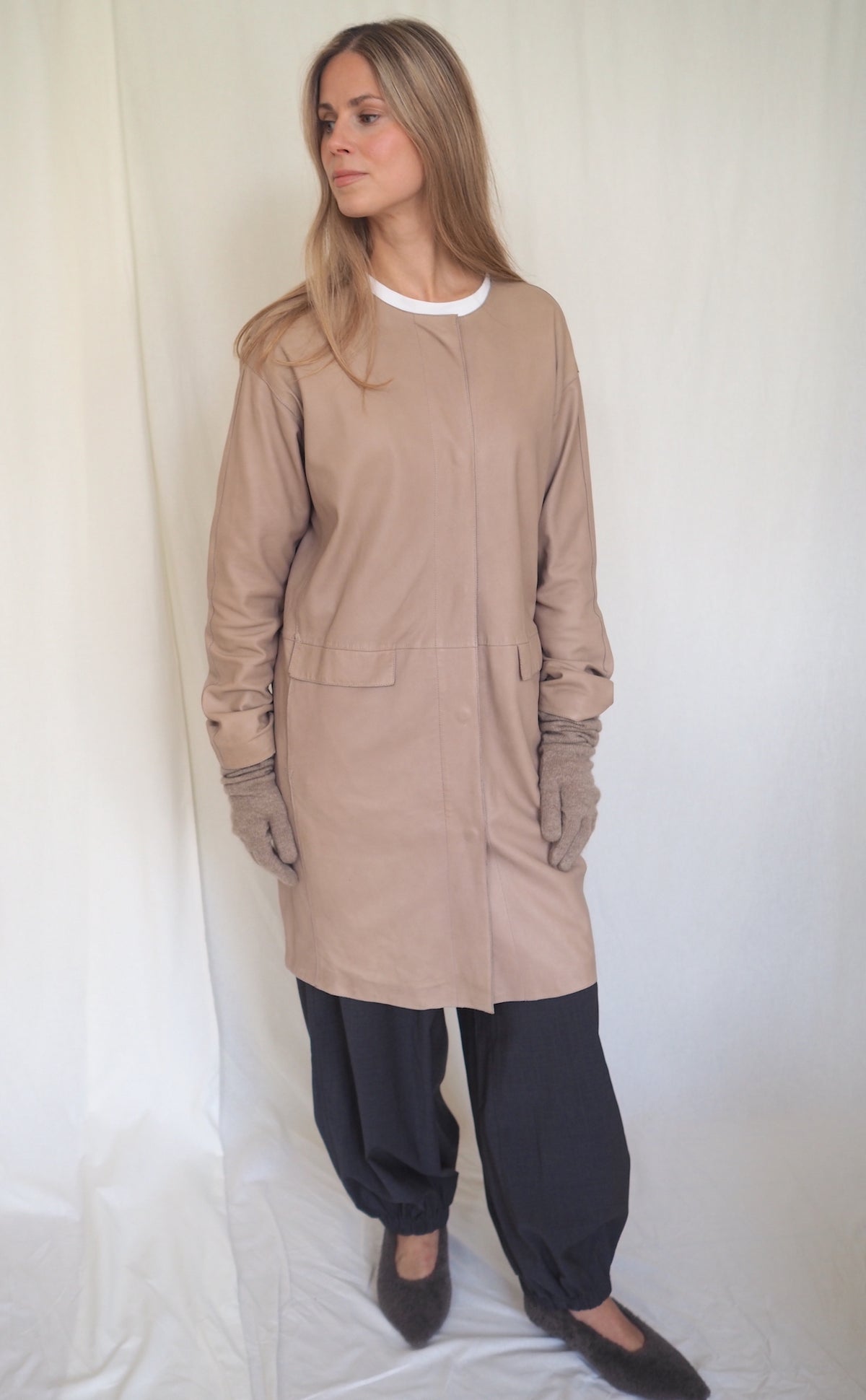 Armani Collezioni Nappa Leather Coat