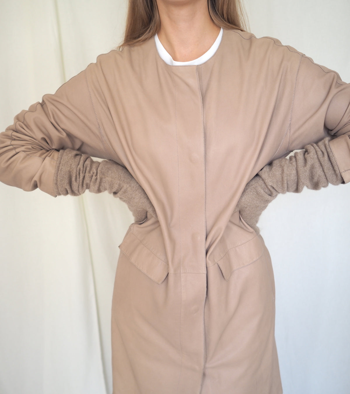 Armani Collezioni Nappa Leather Coat
