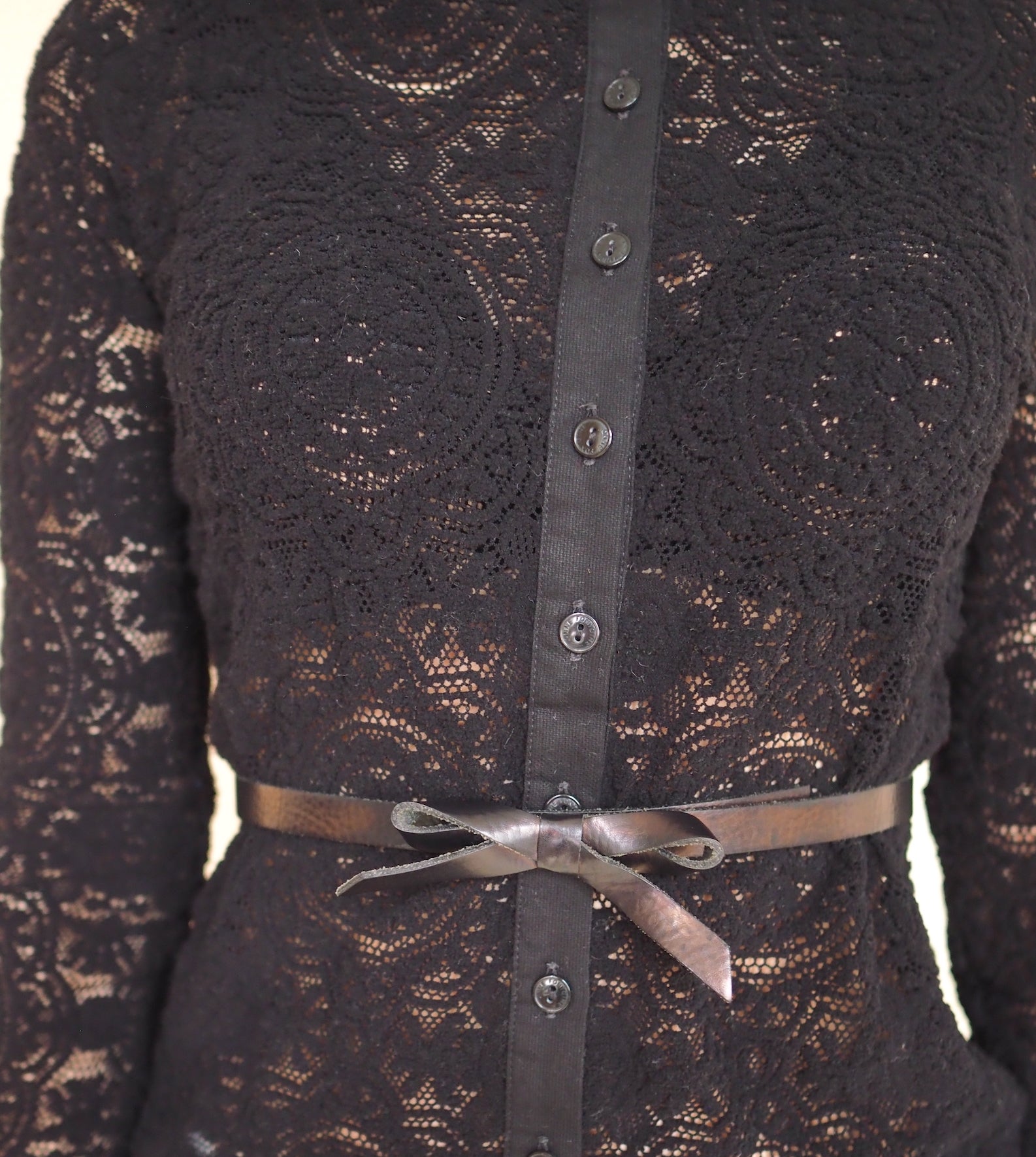 Leather Bow Belt