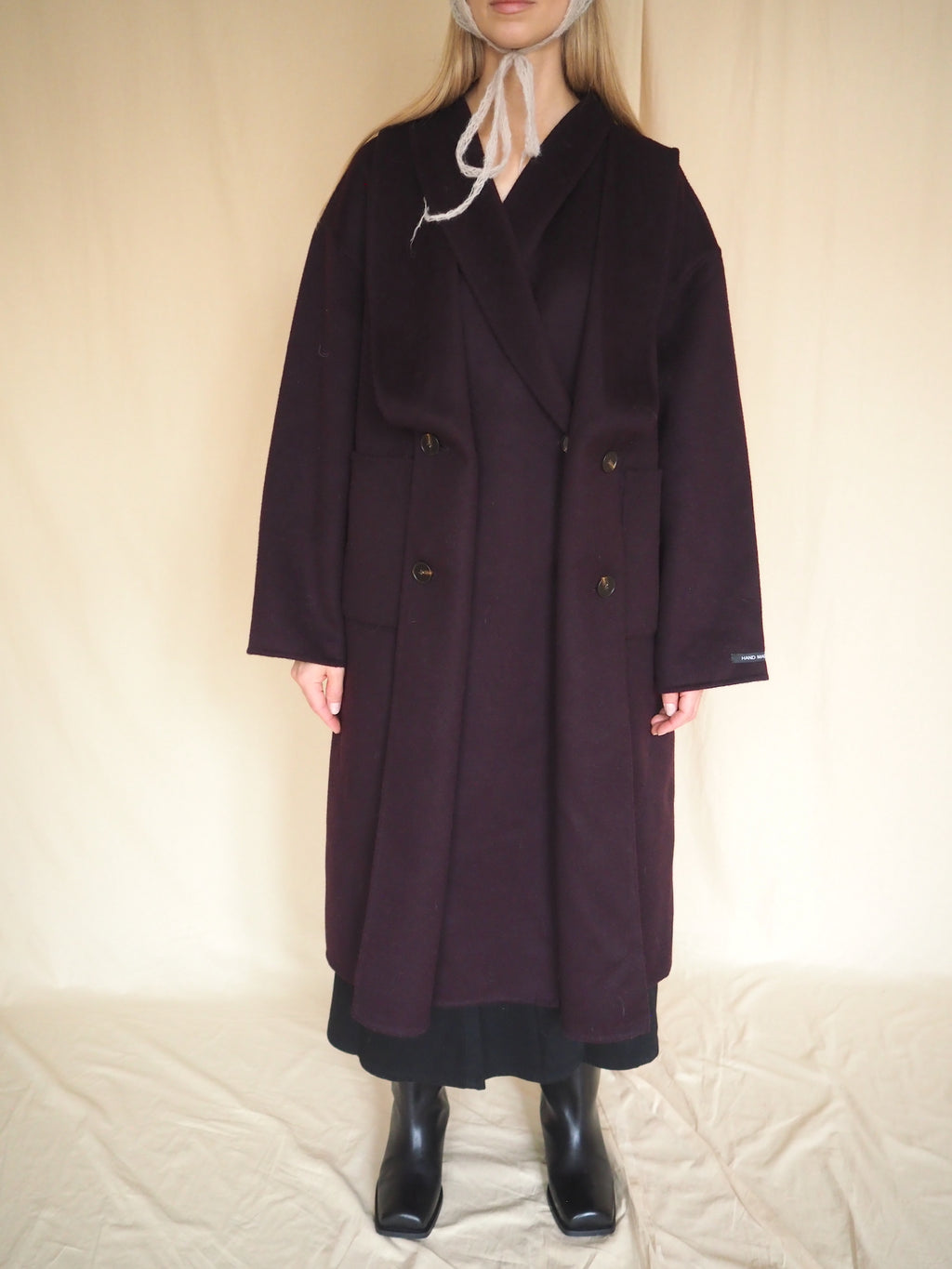 Burgundy Wool Coat