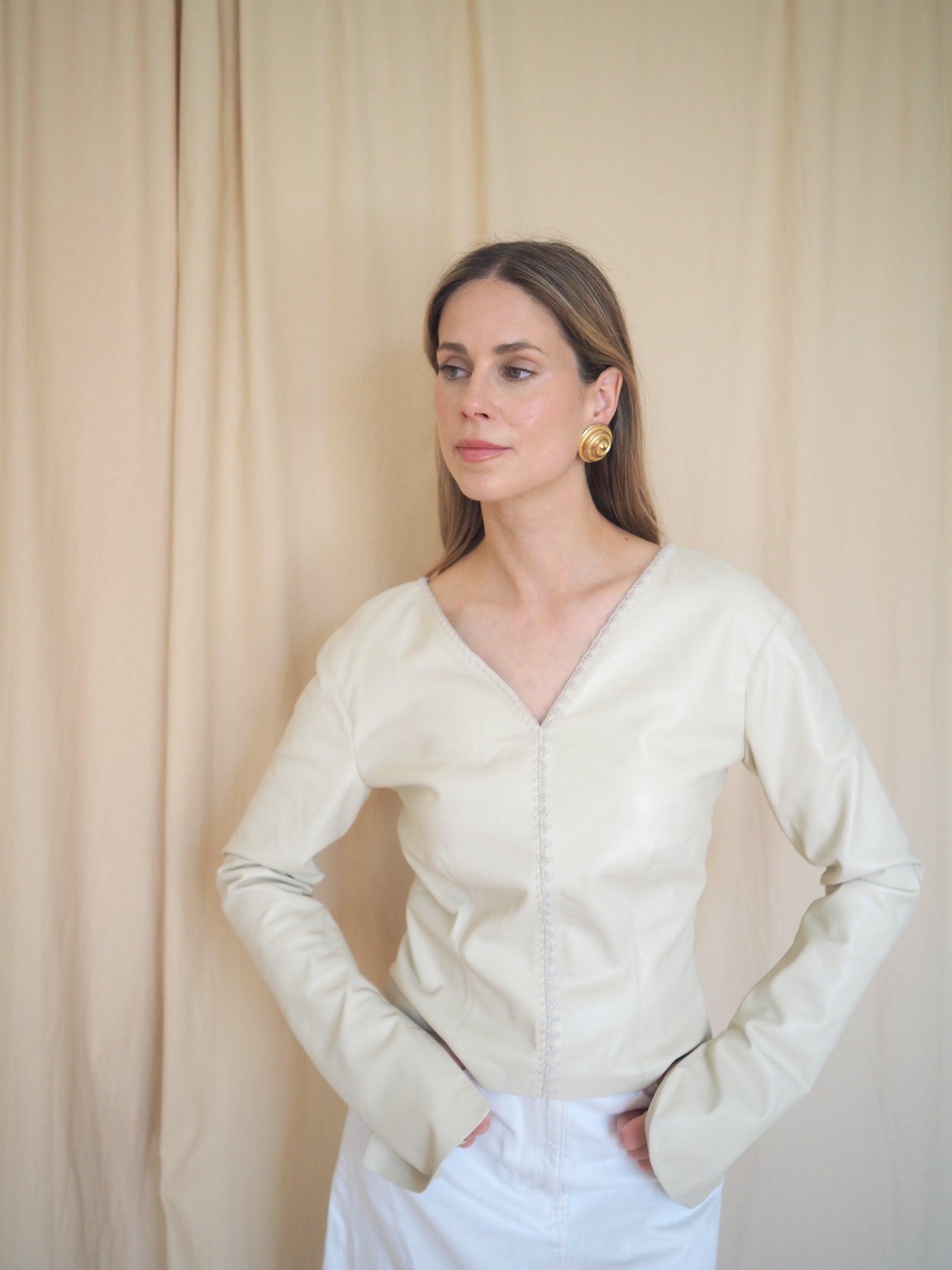 Nanushka Alt-Leather Blouse