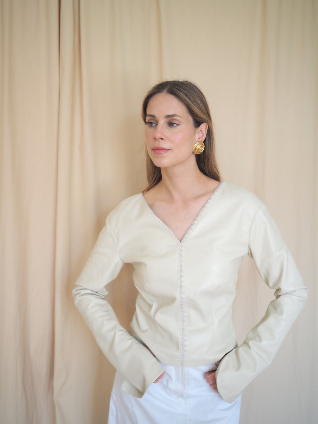 Nanushka Alt-Leather Blouse