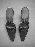 Satin Beads Mules
