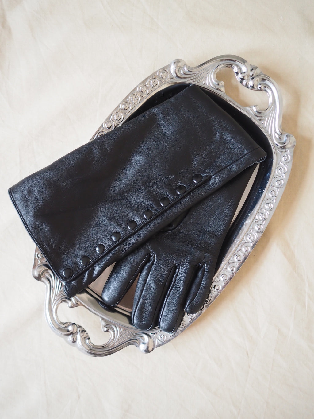 Long Leather Gloves