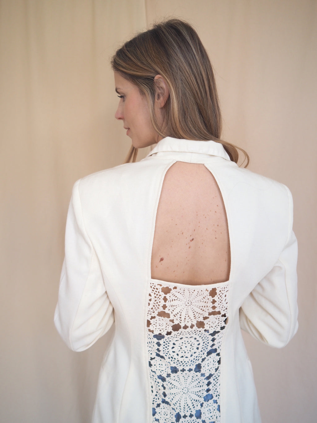 Open-knit Lace Blazer