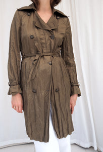 Crinkle Trench Coat