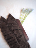 Vintage Silk Ruffle Clutch