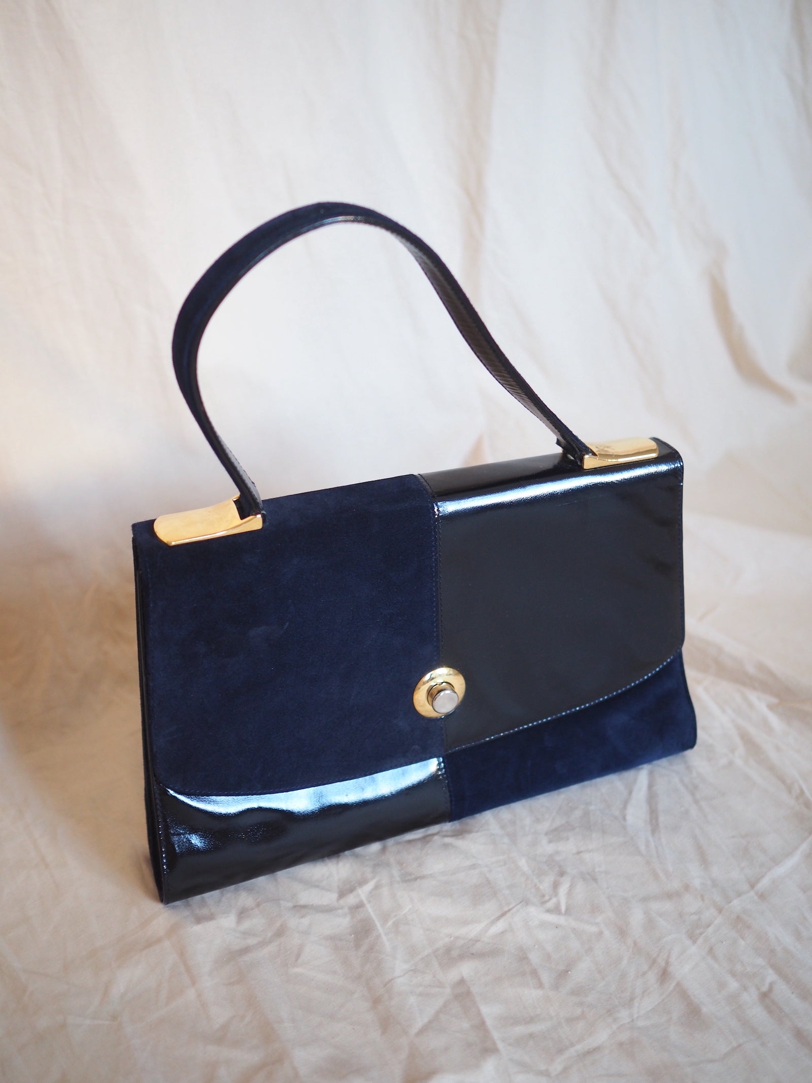 Patent & Suede Leather Bag