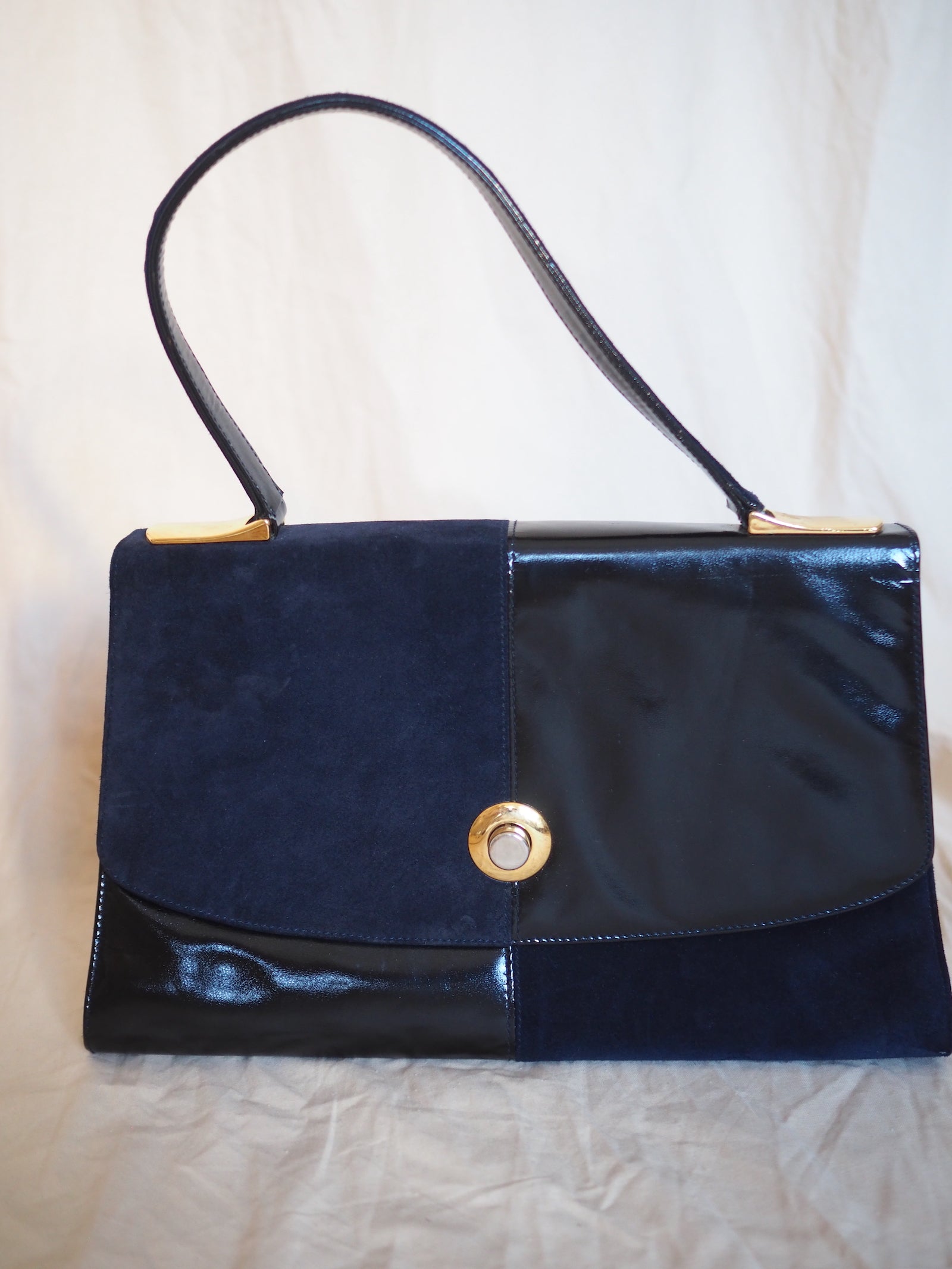 Patent & Suede Leather Bag