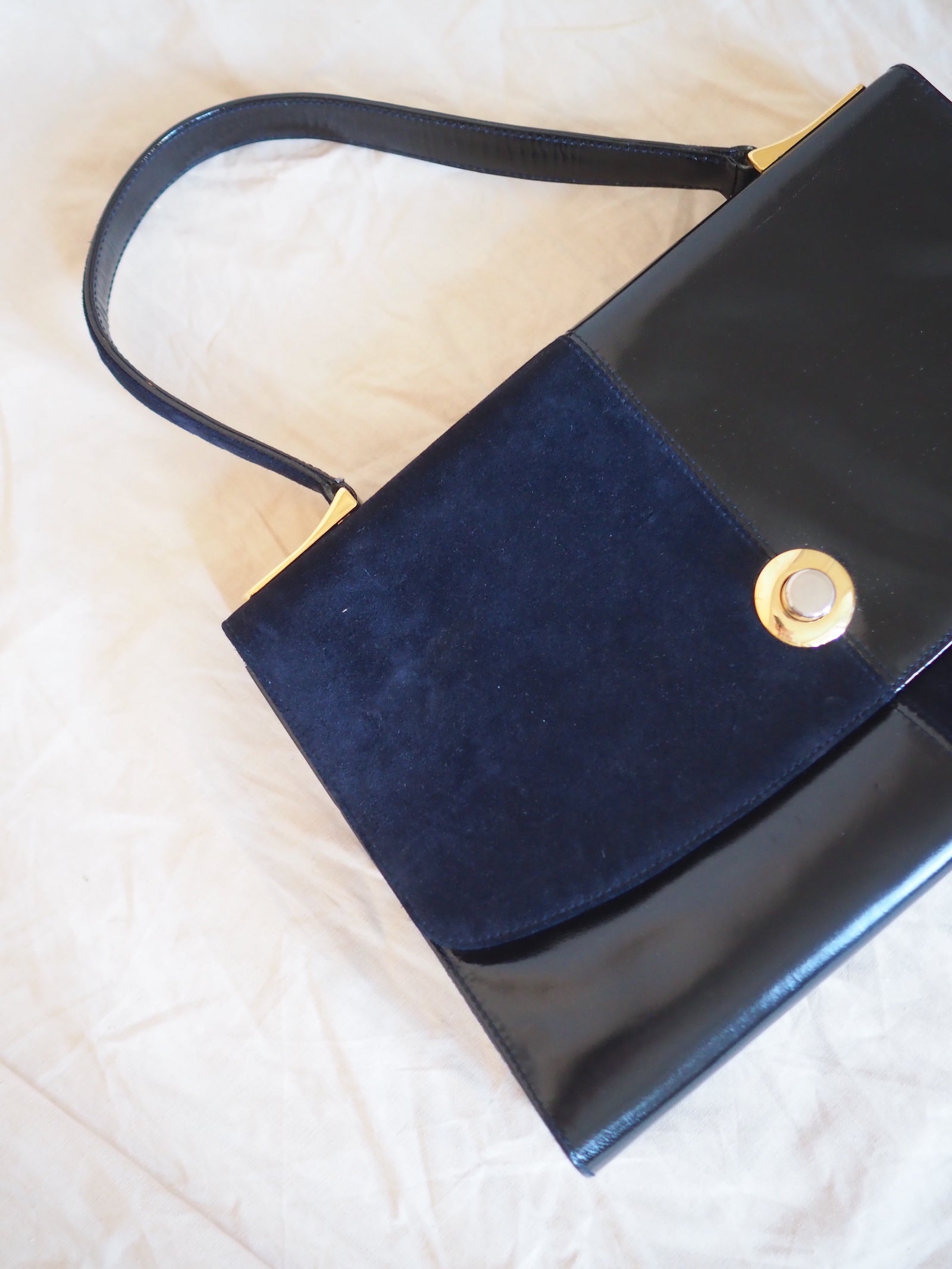 Patent & Suede Leather Bag