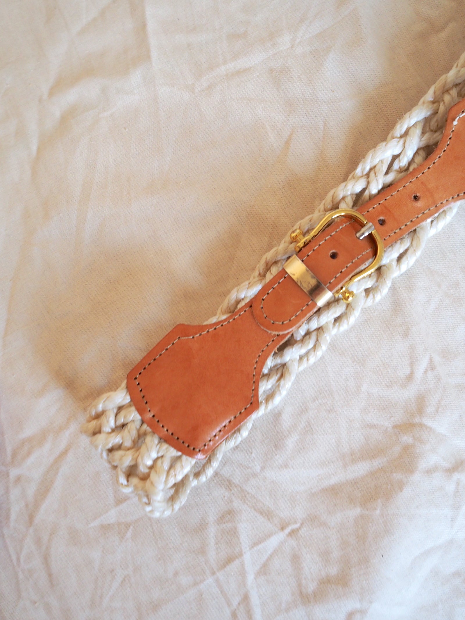Vintage Leather & Rope Belt