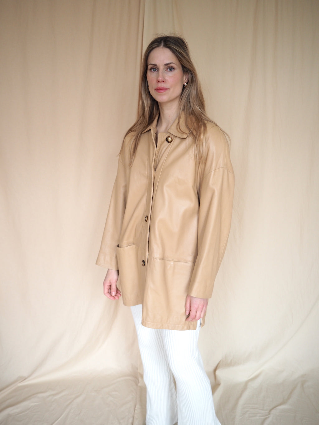 Relaxed-fit Leather Overshirt