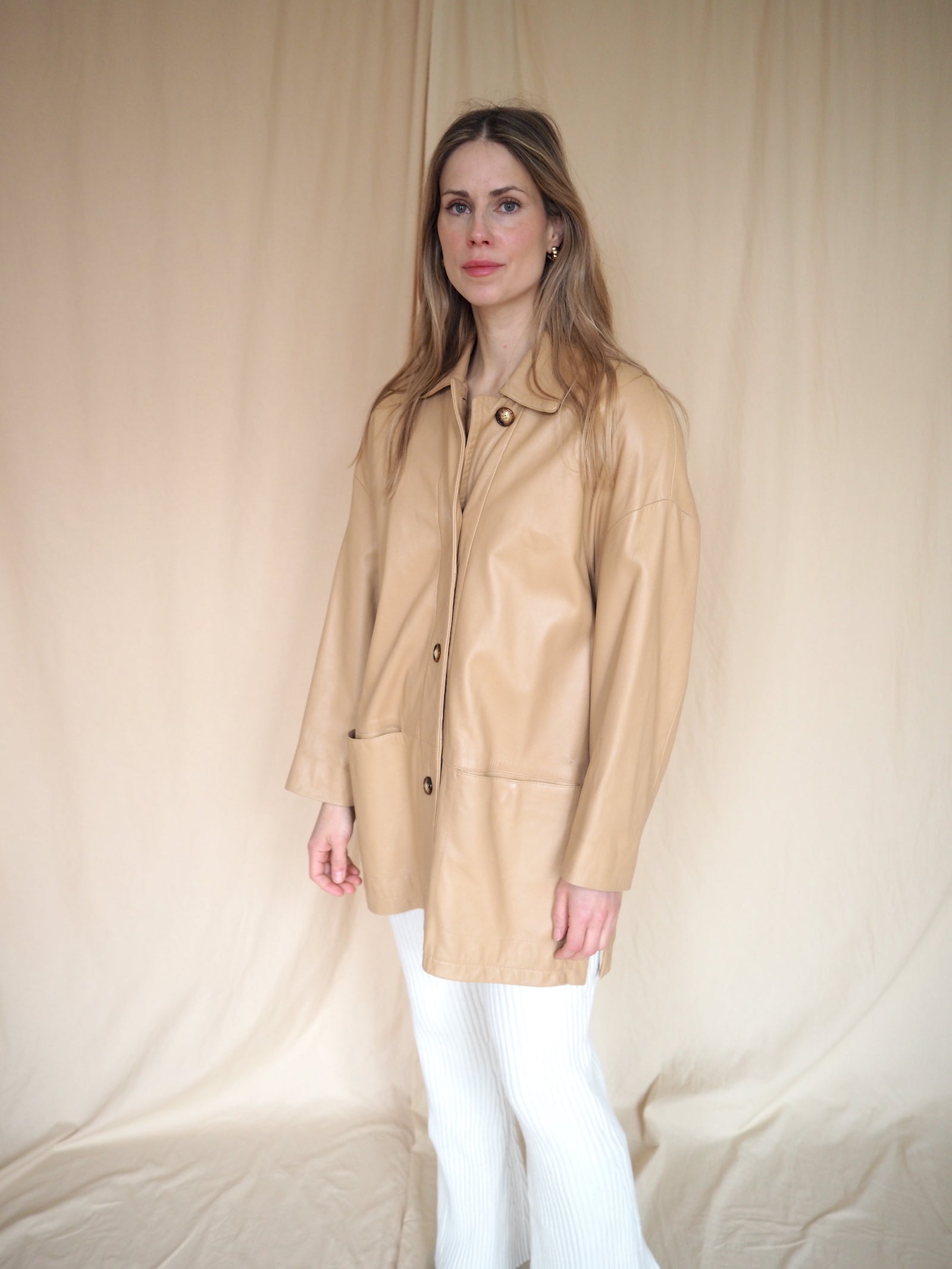 Relaxed-fit Leather Overshirt