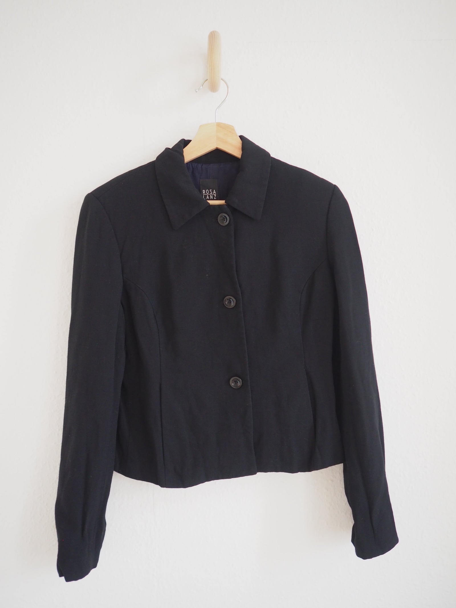 Crop Wool-blend Blazer