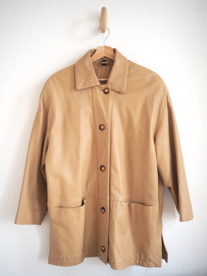 Relaxed-fit Leather Overshirt