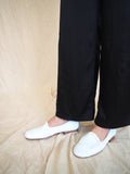 White Leather Loafers