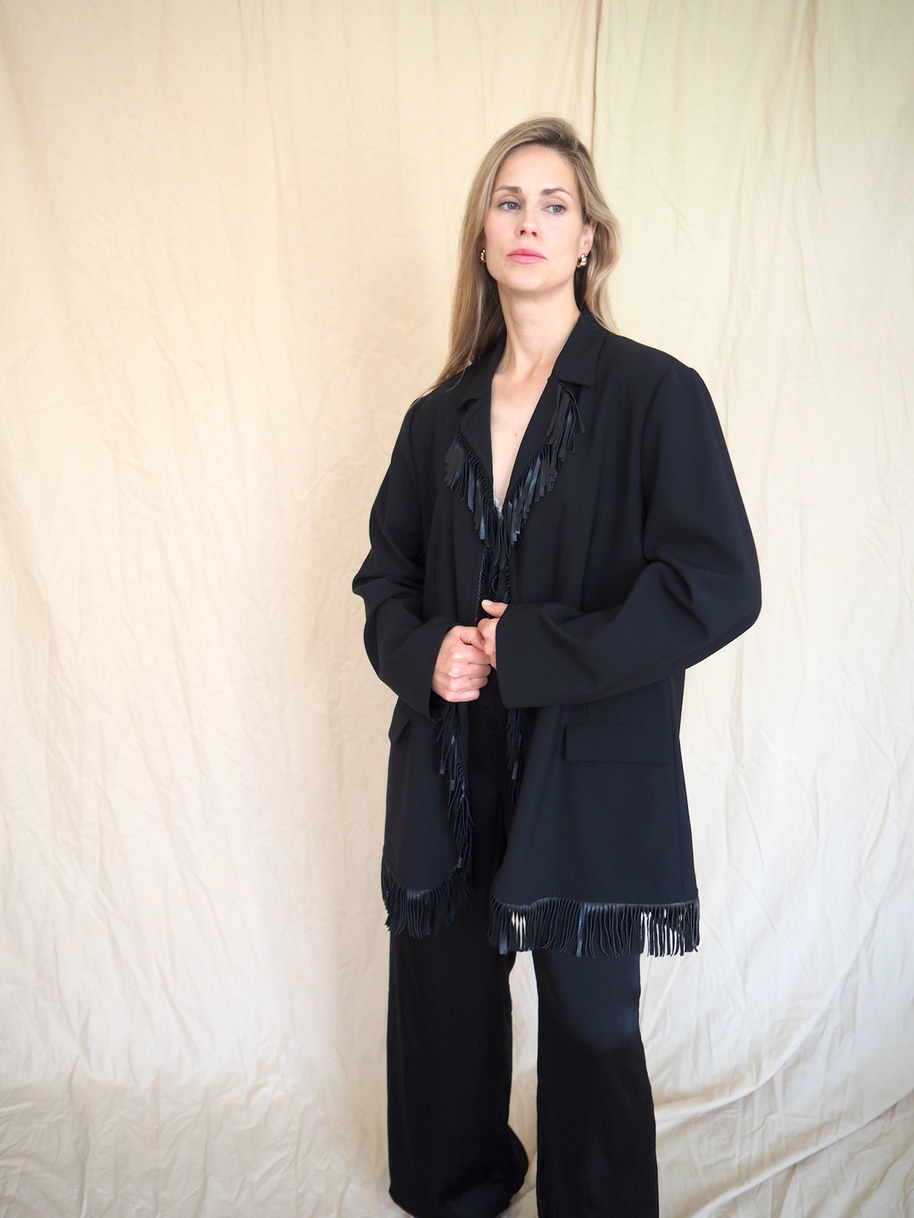 Oversize Fringe Blazer