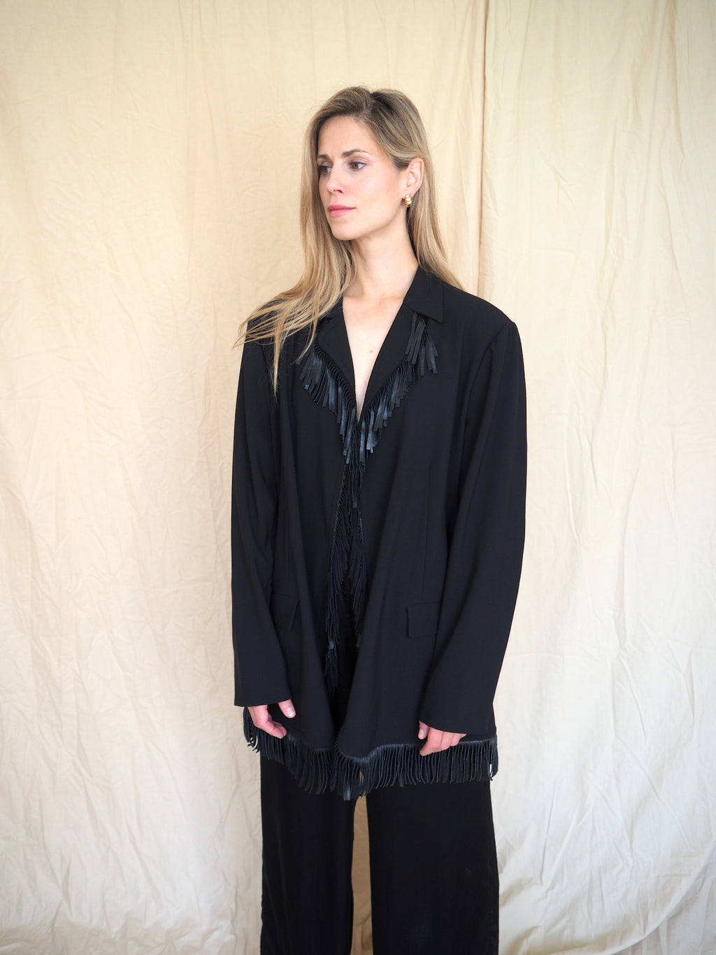 Oversize Fringe Blazer