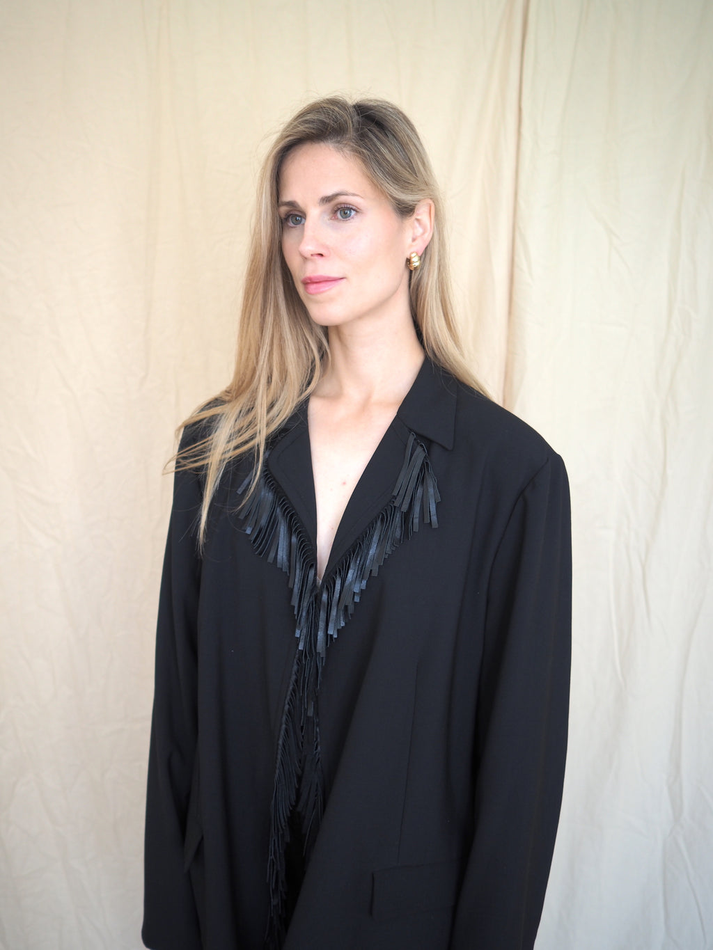 Oversize Fringe Blazer