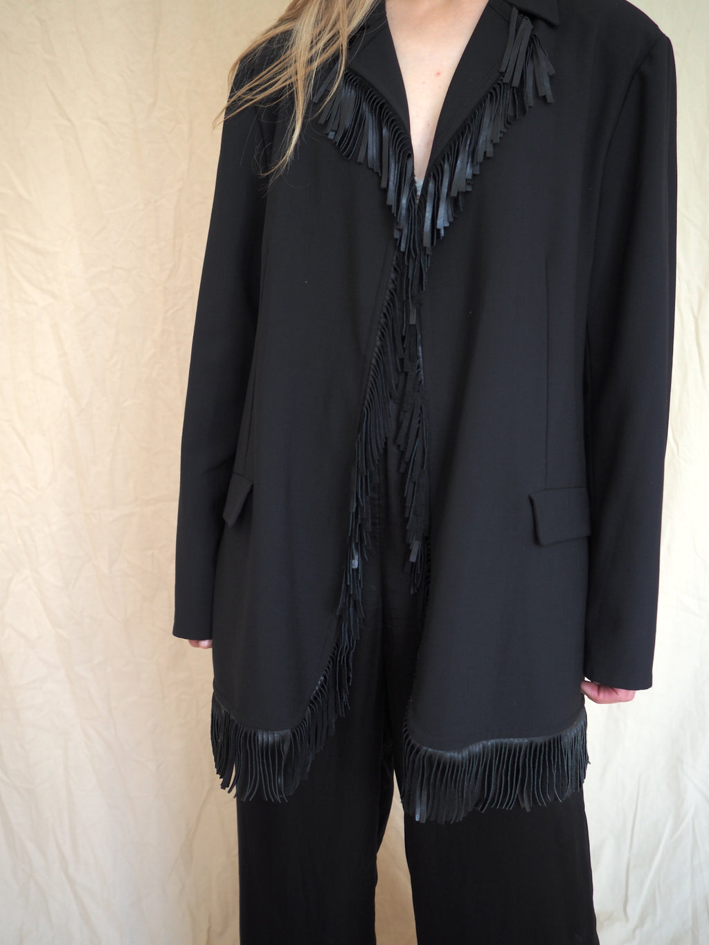 Oversize Fringe Blazer