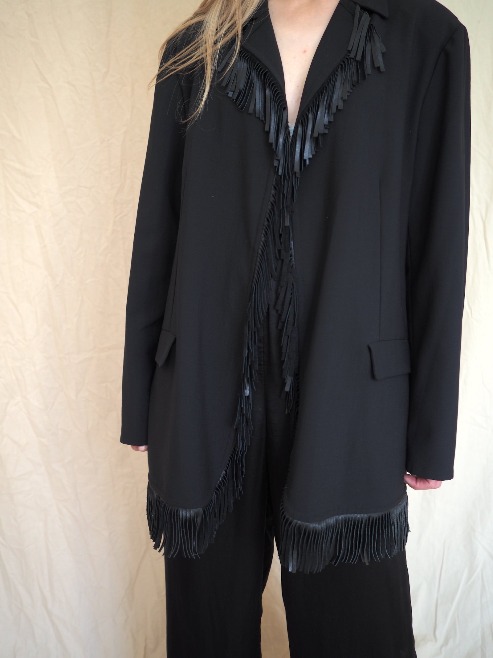 Oversize Fringe Blazer