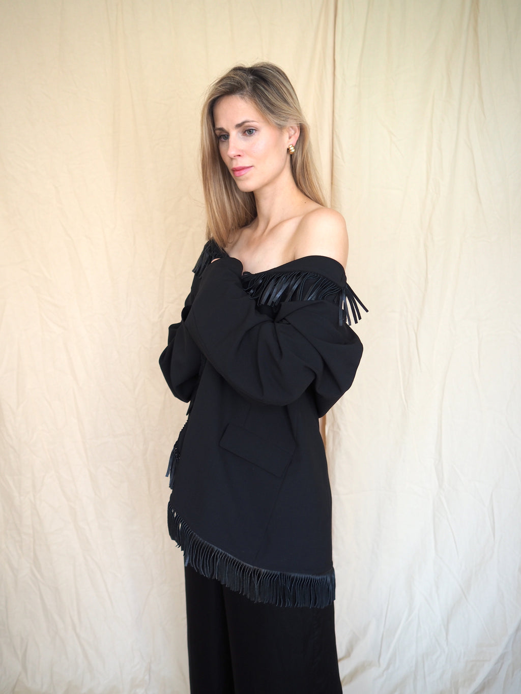 Oversize Fringe Blazer