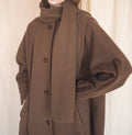 Vintage Cashmere & Wool Scarf Coat