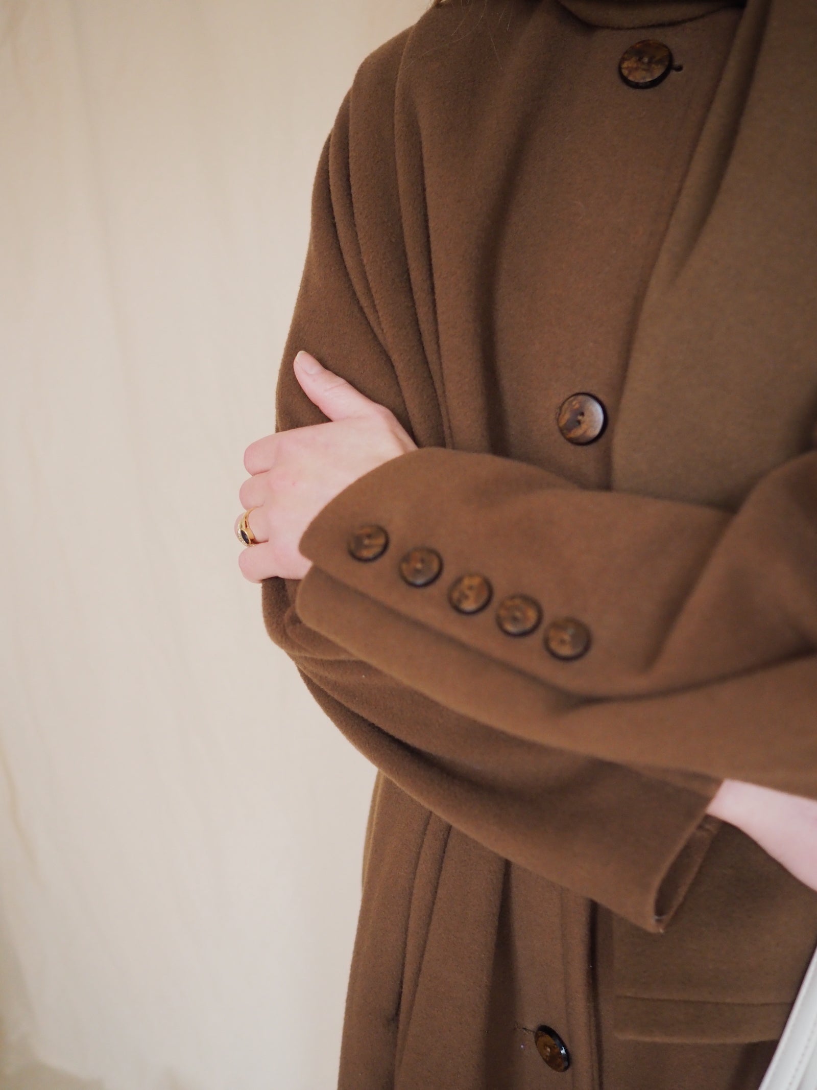 Vintage Cashmere & Wool Scarf Coat