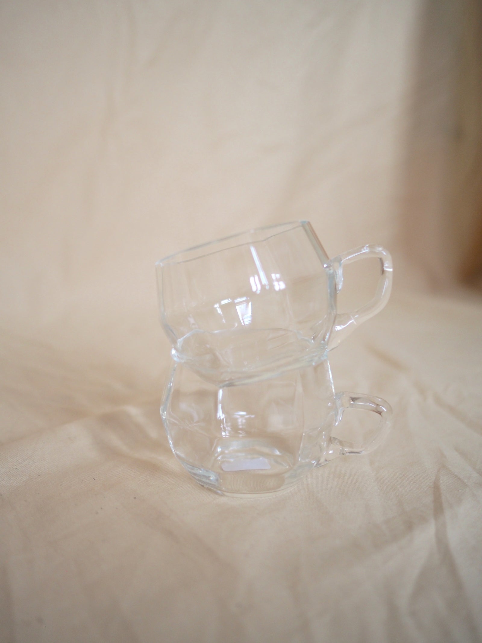 Vintage Glass Cups (Set of 2)
